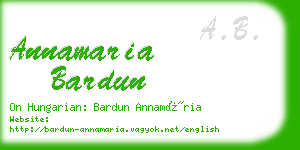 annamaria bardun business card